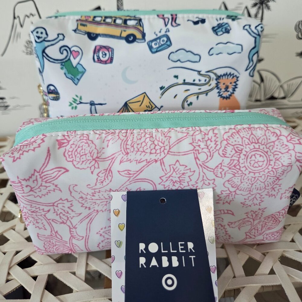 Roller Rabbit Target Bag Pouch Set